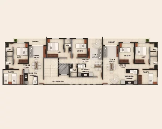 Imagem Apto - 1 Quarto - 32,8 m² - Manaíra, João Pessoa/PB