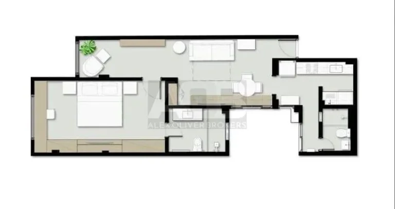 Imagem Apartamento reformado em Copacabana, 62m2, 1 quarto, na Rua Santa Clara.