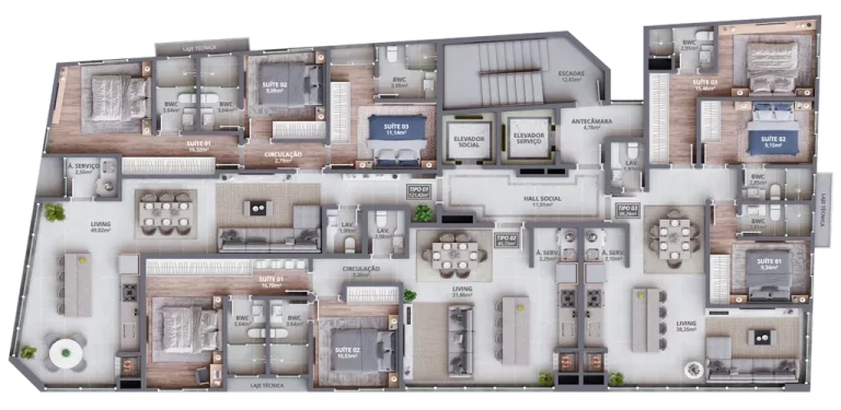 Imagem Residencial Astral - Apartamento à venda no bairro Balneário Pereque - Porto Belo/SC