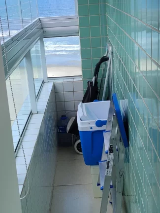 Imagem Apartamento de frente a Praia e com vista pro Mar na Praia Grande - 100 m² - 2 Quartos, 1 Suite, 1 Vaga, Varanda Gourmet.