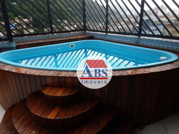 Imagem Cobertura com 3 dormitórios à venda, 207 m² por R$ 795.000 - Marapé - Santos/SP Piscina e churrasqueira