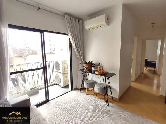 Imagem Apartamento Vila Olímpia com 65 m², Sala com Varanda, 2 Dormitórios, Ar Condicionado, 1 Vaga, Edifício com Portaria 24 hs