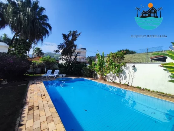 Imagem Casa para Alugar em Juquehy, 400 metros da praia, piscina, churrasqueira, 6 dormitórios, Max 15 pessoas | Juquehy Imobiliária