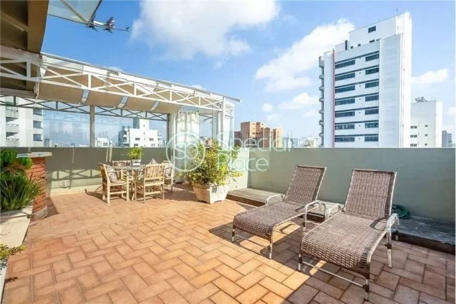 Imagem Ótima cobertura em Moema Pássaros com vista livre! - Área: 287,00m² Piso inferior: Hall de entra...