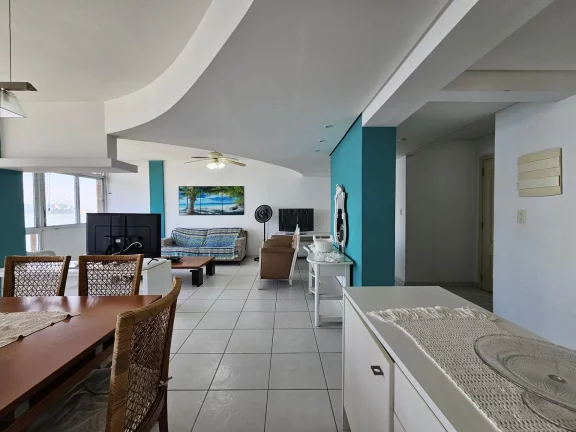 Imagem Apartamento vista mar 130 m² 1 vaga escriturada à venda no Embaré - Santos/SP