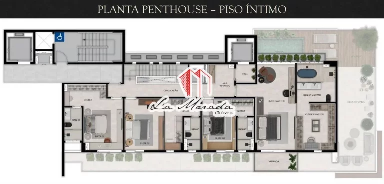 Imagem Salvador 550, Próx. Shopping Manauara - Apto c/ 253,68m² ou Dúplex 440,19m²