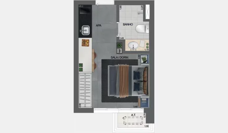 Imagem Studio à venda, 21 m² por R$ 330.000,00 - Paraíso - São Paulo/SP