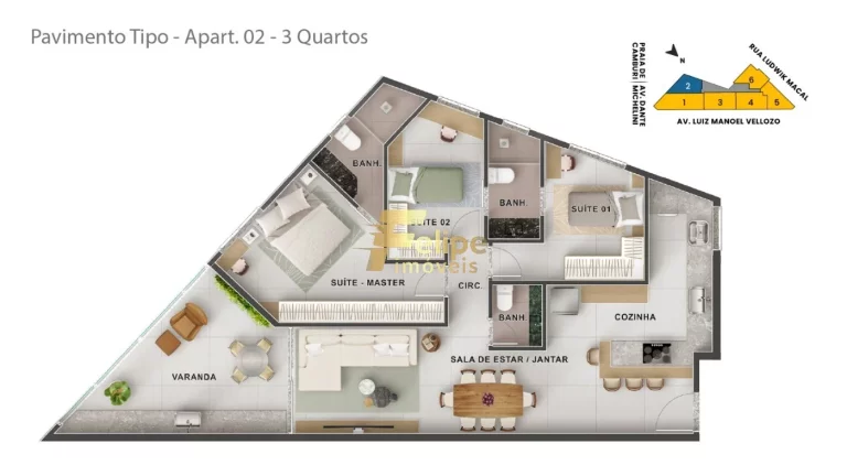 Imagem Apartamento Garden - Tenha o mar aos seus pés e todo o resto bem pertinho! Pré-lançamento na Praia de Camburi! Apartamento estilo