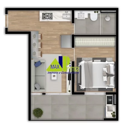 Imagem Imperdível Apartamento à Venda em São Paulo - Chácara Califórnia! 1 Quarto, 1 Sala, 1 Banheiro, 30,48 m².