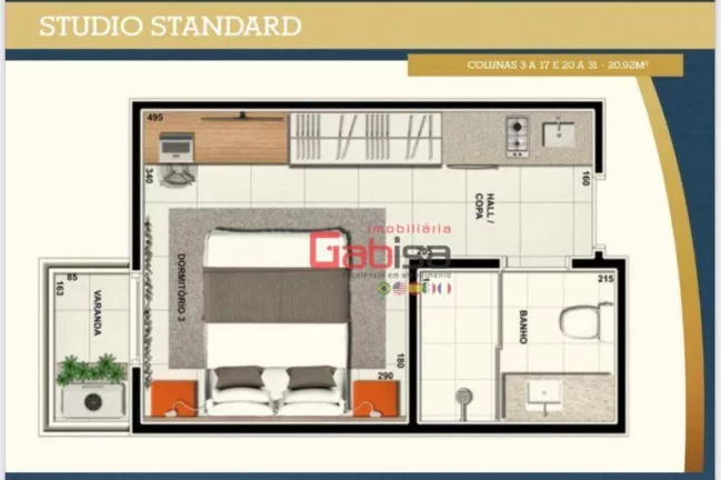 Imagem Apartamento com 1 dormitório à venda, 42 m² por R$ 500.000 - São Bento - Cabo Frio/RJ