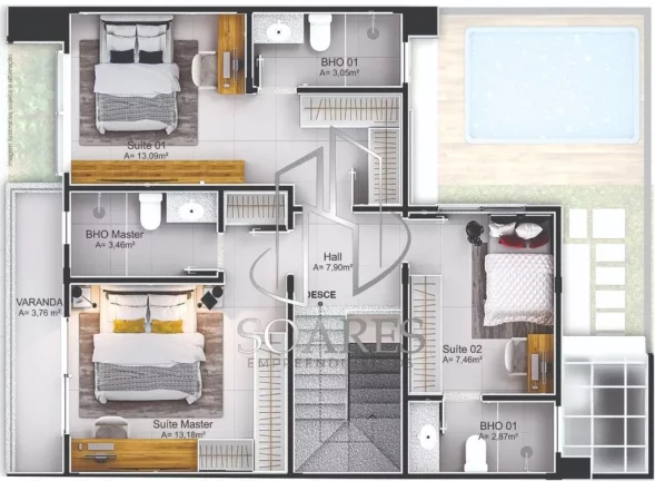 Imagem Mondrian Smart House com uma excelente localização em condominio- Belém