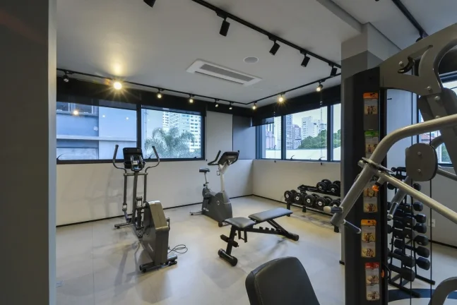 Imagem Studio Alameda Lorena - 21M², 1 Dorm, Mobiliado, Móveis Planejados, Academia, Piscina, Coworking, Lobby com Pé Direito Duplo.
