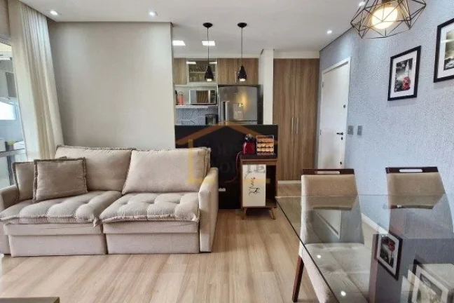 Imagem Apartamento com 60 m² de área privativa, distribuídos em 2 dormitórios, sendo 1 suíte, sala int...