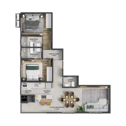 Imagem Milano 062 - Apartamento à venda no bairro Perequê - Porto Belo/SC