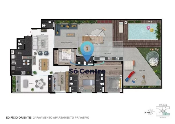 Imagem Apartamento à venda na rua Oriente, com 4 quartos, sendo 1 suíte, 3 banheiros sociais, 2 vagas. Lo...