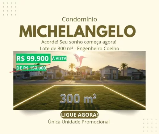 ALERTA DE MERCADO! 50 MIL DE DESCONTO IMEDIATO EM CONDOMÍNIO EM ENGENHEIRO COELHO!