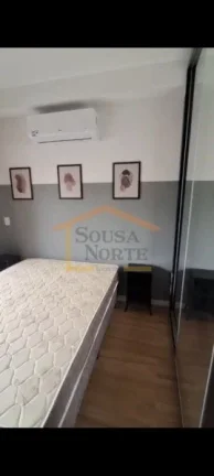 Imagem Apartamento com 25m², dispõe de 1 dormitório, 1 banheiro, sacada, cozinha integrada, mobiliado. 
...