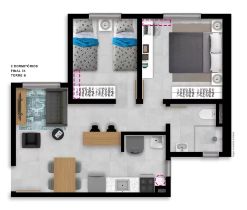 Imagem Villa Pienza - Fase 3 - Apartamento à venda no bairro Hípica - Porto Alegre/RS