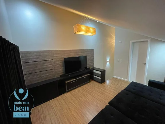 Imagem Sobrado mobiliado em condomínio fechado com Piscina, 3 quartos e Cinema no Ático, à venda, 139 m² por R$ 1.290.000 - Santa Cândida - Curitiba/PR
