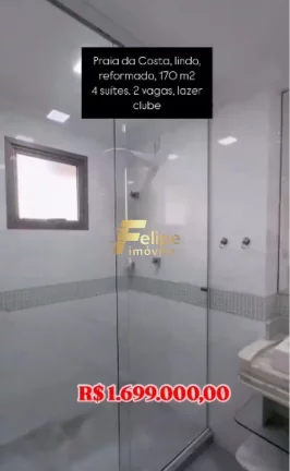 Imagem BELÍSSIMO APARTAMENTO COM 04 SUÍTES E LAZER DE CLUBE À VENDA NA PRAIA DA COSTA EM VILA VELHA/ES!