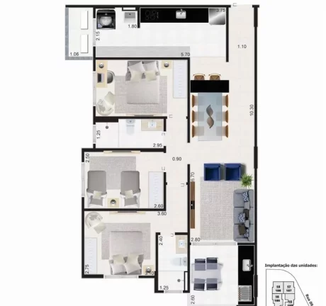 Imagem APARTAMENTO COM 96.5 m² - JARDIM PRAIA GRANDE - MONGAGUA SP
