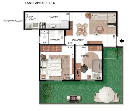 Imagem Varandas Mendanha - Apartamento à venda no bairro Campo Grande - Rio de Janeiro/RJ