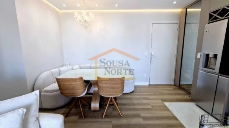 Imagem Apartamento com 60 m², 2 dormitórios, sendo 1 suíte, sala integrada à varanda com espaço gourme...