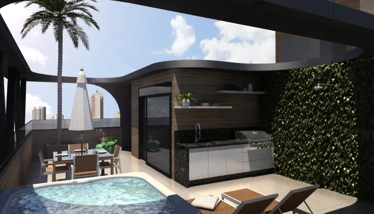 Imagem Cobertura à venda em João Pessoa, Bancários, com 2 quartos, 80m2
