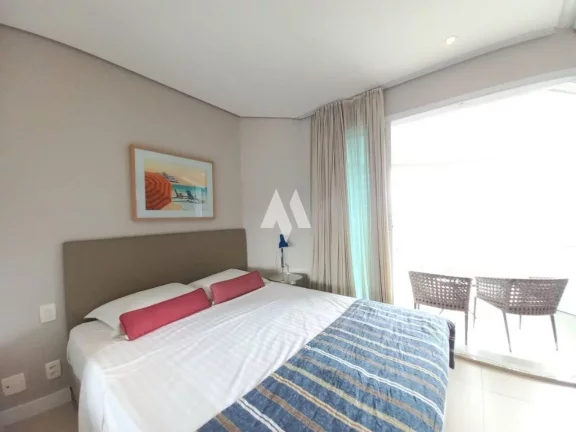 Imagem Apartamento/flat mobiliado com 1 dormitório vista mar aluguel - Pompéia/Santos-SP