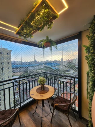 Imagem Apartamento de 2 dorms (suíte), 1 vaga com churrasqueira à carvão no condominio Exuberance Club