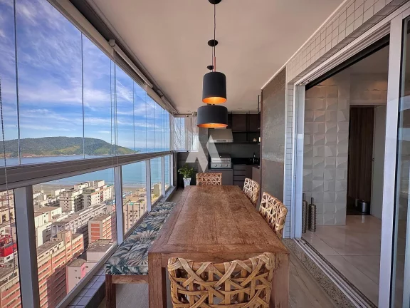 Imagem Apartamento Duplex Alto Padrão vista mar à Venda na quadra da praia no Embaré - Santos/SP