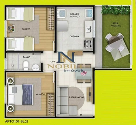 Imagem Apartamento Garden para Aluguel, Parque Pizza San Marco, Jardim São Francisco, Piracicaba!!