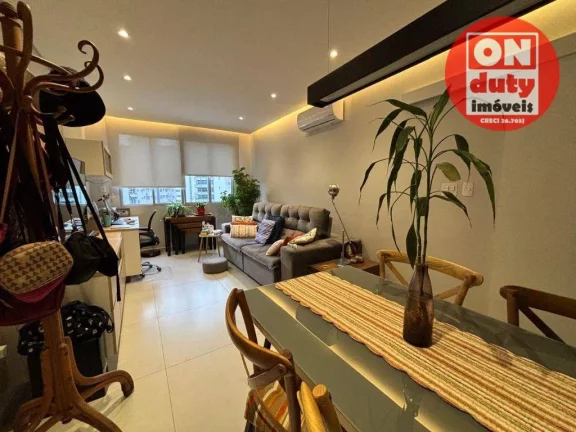 Imagem QUADRA DA PRAIA Apartamento com 1 dormitório à venda, 59 m² - Boqueirão - Santos/SP