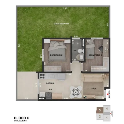 Imagem Apartamentos na planta Residencial Vista River