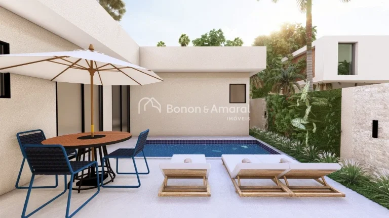 Imagem Casa térrea nova à venda com 3 quartos sendo 3 suítes, todas com armários planejados, ar condici...