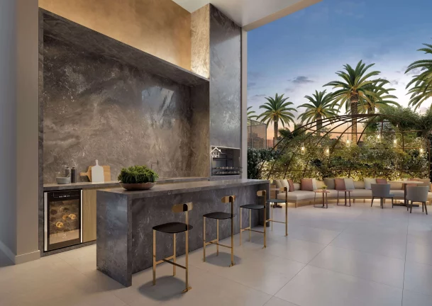 Imagem Cobertura de 258m c/ 3 Suítes,Terraço Gourmet,Hall Privativo,2 Vagas,Brinquedoteca, Churrasqueira, Piscina coberta, Pool Bar, Deck, Coworking, jacuzzi