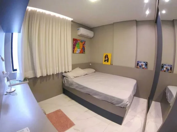 Imagem Apartamento mobiliado com 1 suíte, 2 demi suítes e 1 vaga de garagem em Balneário Camboriú