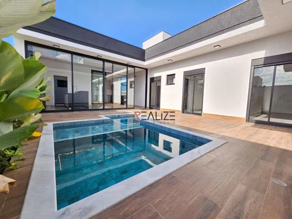 Imagem Casa moderna com 3 suítes à venda, 191 m² por R$ 1.590.000 - Condomínio Fechado - Indaiatuba/SP