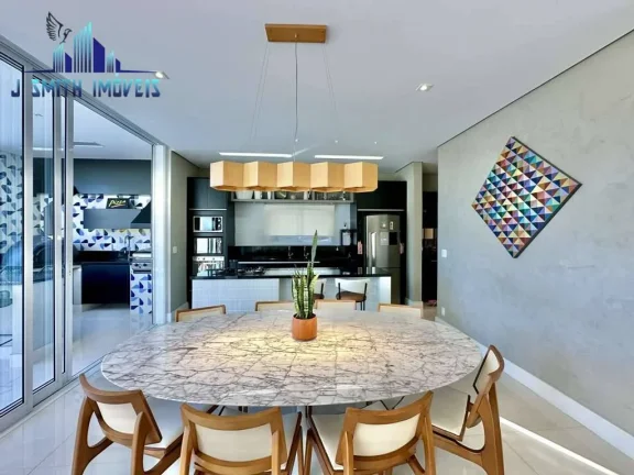 Imagem Casa 3 suítes, moderna e integrada. Escritório, lareira, piscina e gourmet!
