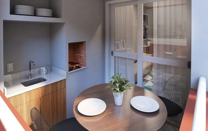 Imagem Apartamento à venda em Santo André-SP Vila Tibiriçá 2 quartos 1 suíte 2 banheiros 1 vaga 55,00 m² Condomínio Residencial Colorino Di Antinori