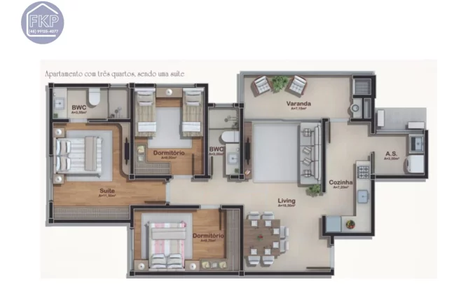 Imagem Apartamento 3 dormitórios!