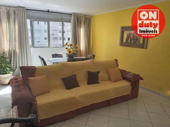 Imagem Apartamento com 2 quartos, 110 m² - venda por R$ 780.000 ou aluguel por R$ 6.071/mês - Gonzaga - Santos/SP
