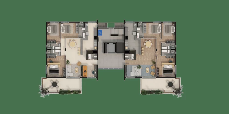 Imagem Amplos apartamentos de 3 suítes 166m² privativos 2 vagas de garagem em Canoas