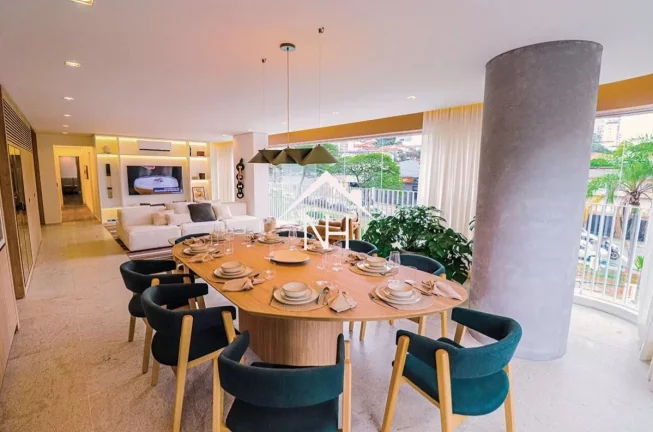 Imagem apartamento de 192m c/ 4 suítes,3 vagas,terraço gourmet,brinqudoteca,piscina,quadras,fitness,sauna,bicicletário,coworking,pilates,pet place,lavanderia