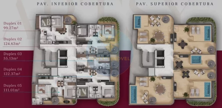 Imagem Cobertura Duplex em Lançamentos no bairro Cabo Branco - João Pessoa, PB