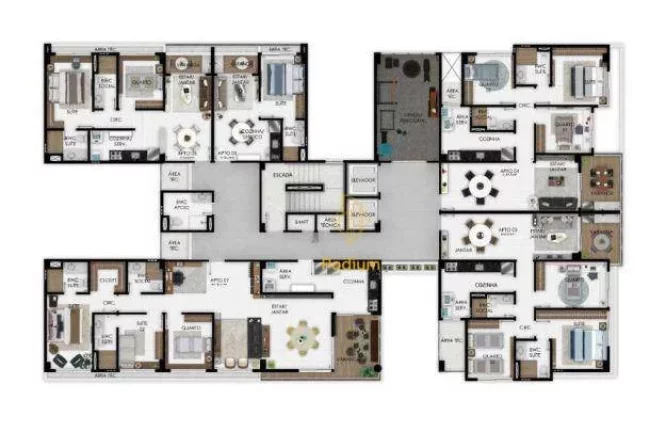 Imagem Apartamentos com varanda / sacada gourmet e área de lazer na cobertura a 400m da praia em Manaíra - AP0206