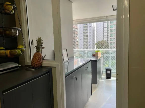 Imagem Apartamento 106 M², 3Q, 1 Suite, 2 banh, lavabo, toda marcenaria, churrasqueira gourmet fechada com ar split, semimobiliado, depósito, área de lazer.