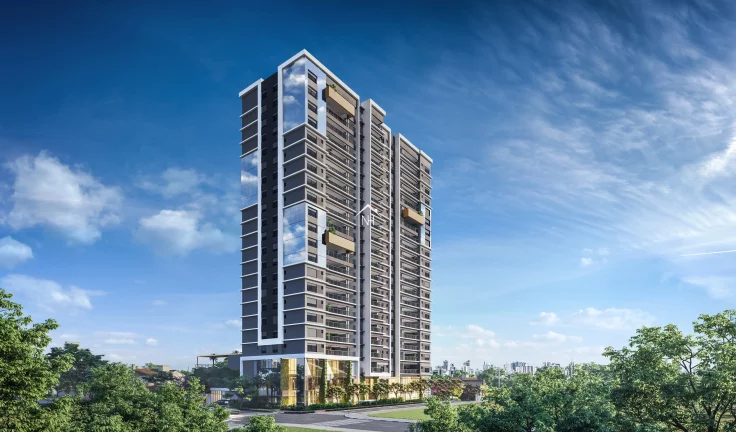 Imagem apartamento 135m² com 3 suítes,terraço gourmet,2 vagas,Brinquedoteca,Churrasqueira,Fitness Piscina com Raia, Playground,solarium,deck,salão de festas