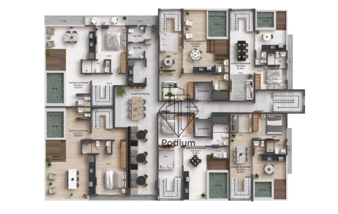 Imagem Coberturas Duplex com piscina privativa aproximadamente á 300m da praia de Intermares - CO0325