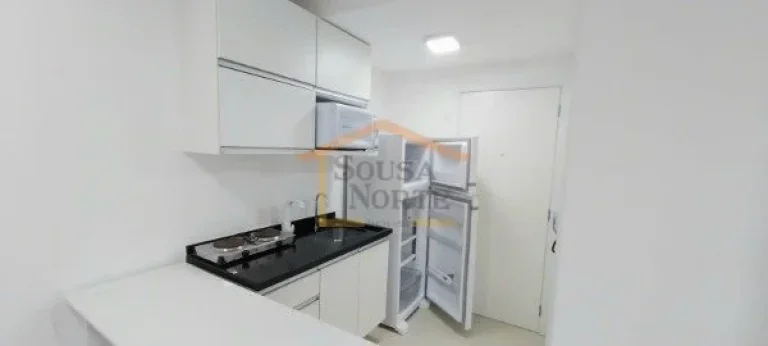 Imagem Studio novo Ã  venda com 24mÂ², sol da manhÃ£ e vista livre. JÃ¡ mobiliado com cama, geladeira, fogÃ...
